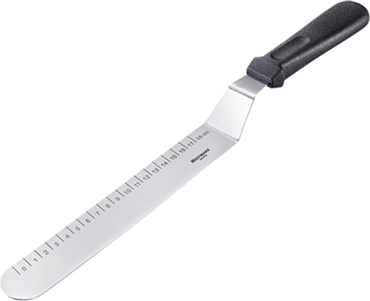 Spatola Westmark, con indicazione della misura in cm, lunghezza: 38,7 cm, plastica in acciaio inossidabile, nero argento, 30072270