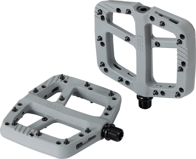 Pedali mtb decoder ciclismo Bbb - pedali bicicletta per mountain bike - pedale piattaforma composita con presa forte e perni regolabili - pedali bicicletta - grigio opaco - bpd-37