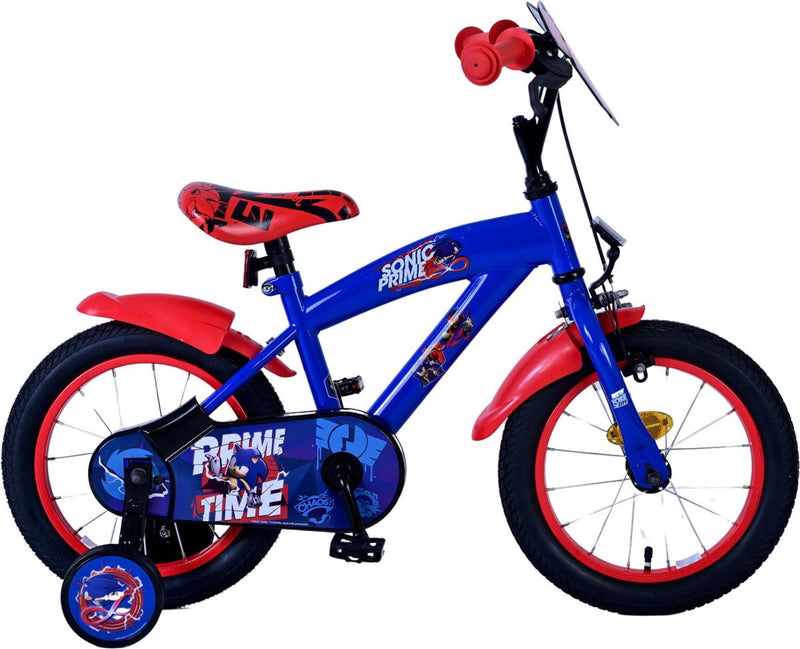 Sonic Prime Prime Children's Bike Boys Red 14 pollici blu