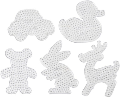 Creativ company base plate, teddy bear, car, reindeer, duck and rabbit, size 16x19.5-19x24 cm, jumbo, clear, 5 pieces 1 box