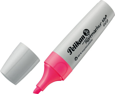 Pennarello Pelikan 490 - evidenziatore ecologico - rosa - 10 pezzi