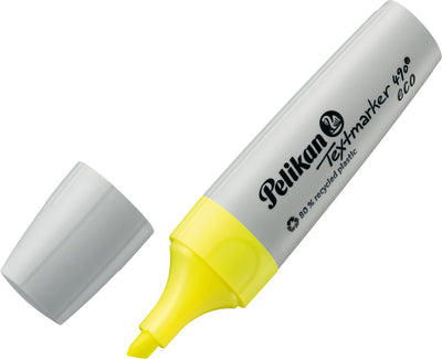 Pennarello Pelikan 490 - evidenziatore ecologico - giallo - 10 pezzi