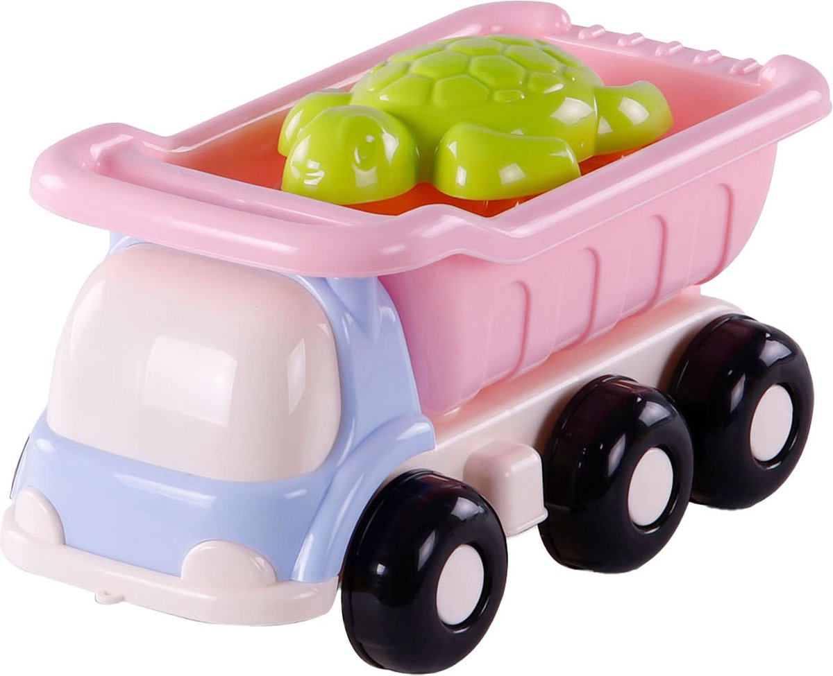 Cavallino Toys Cavallino Beach Kiepwagen con 4 forme di sabbia rosa