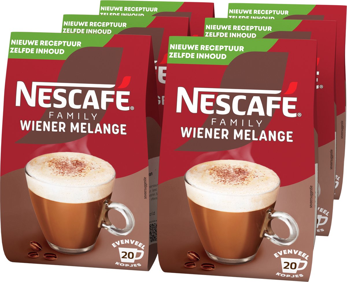 Caffè solubile Wiener Melange della famiglia Nescafé - 6 buste x 280g per 150 tazze di caffè