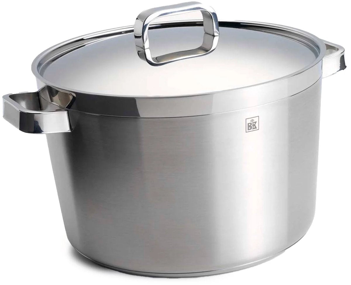 Bk conical cooking pan 24cm - 6l - without pfas-free non-stick coating - induction cooking pan - ceramic pan - oven safe up to 230°c - cold handle - silver