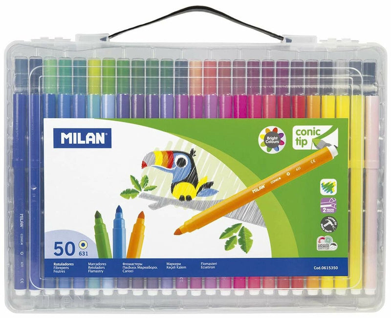 Set Milano di pennarelli multicolori 50 pezzi