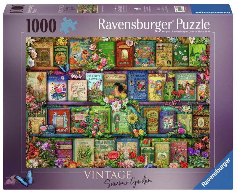 Ravensburger Jigsaw Puzzle Vintage Garden Books, 1000.