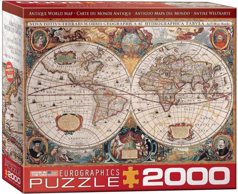 Eurographics - mapa del mundo antiguo [mapa del mundo antiguo] - hondio henricus - 2000 piezas 97×68cm (w×h) - rompecabezas
