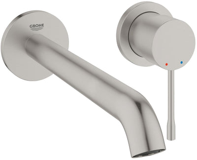 Grohe essence nuevo grifo para lavabo empotrado de pared - mueble empotrado - sin mueble empotrado - caño largo - supersteel - ahorro de agua