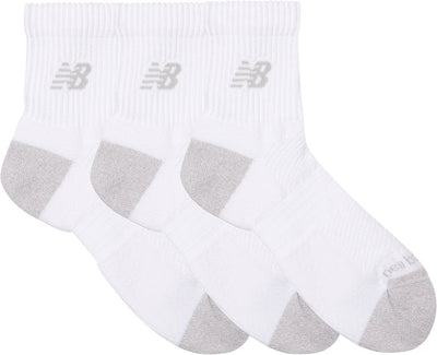 New balance active qtr socks 3 pack unisex sportsokken - white
