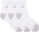 New balance active qtr calcetines paquete de 3 calcetines deportivos unisex - blanco