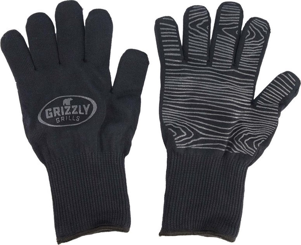 Grizzly grills bbq handschoenen - one size - wasbaar - optimale bescherming, maximale grip