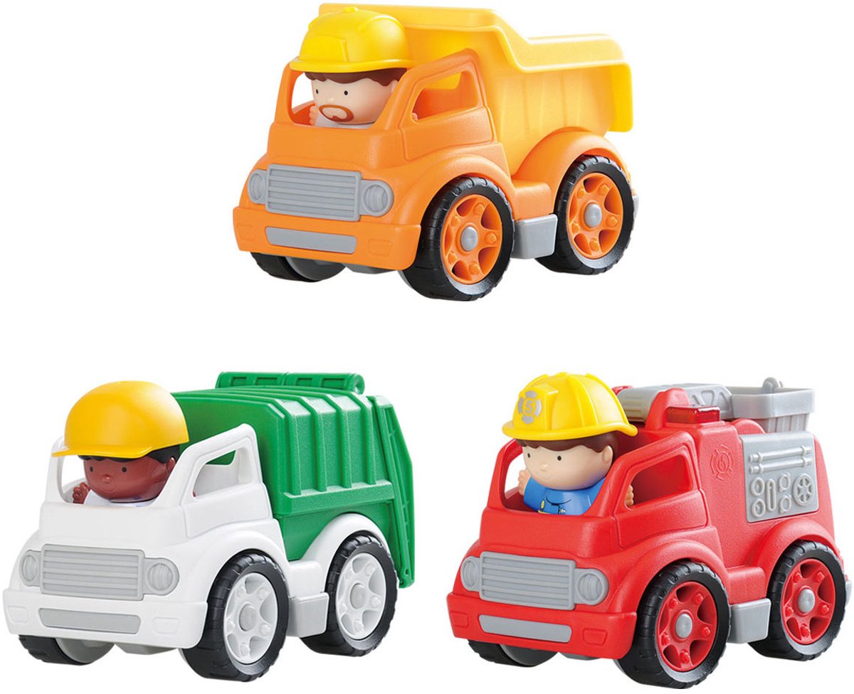 Gioca a veicoli da lavoro con figure Play Set, 6dlg.