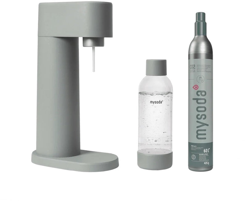 Mysoda Woody Pigeon - Productor de agua con gas hecho de biocompuesto ecológico - Incluye botella de agua con cilindro de CO2