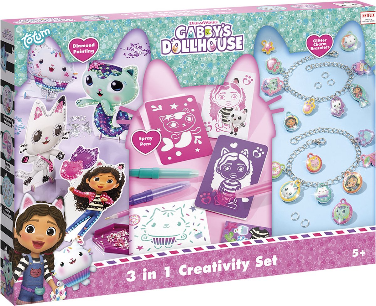 Poppenhuis de Gabby - 3in1 Creativity Craft Set