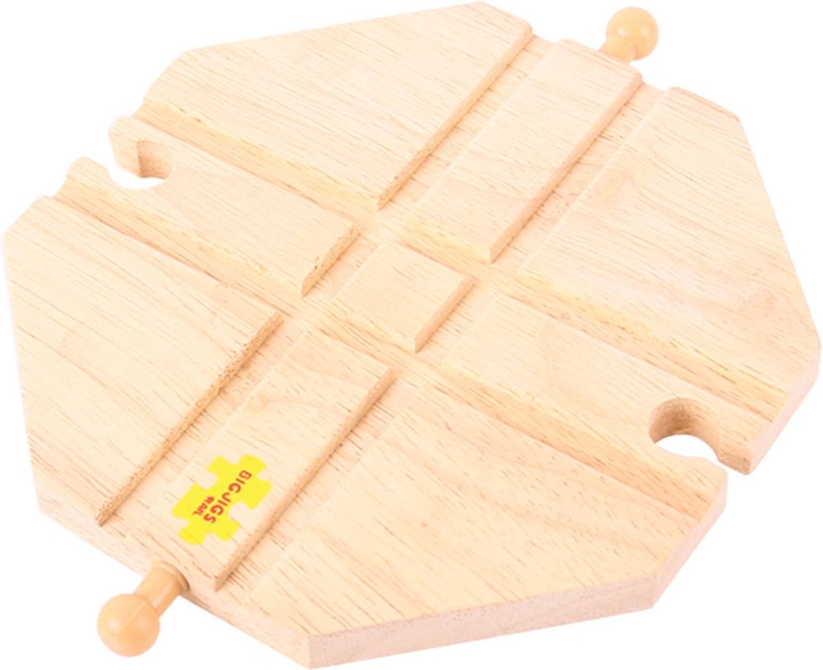 BigJigs Rails de madera Crossing Plateau