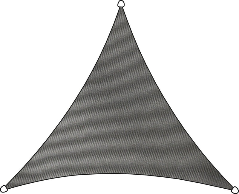 Livin' outdoor toldo livn como triángulo de poliéster 5m antracita - 100% protección UV - espesor de la tela: 160 gr m2 - incluye cable de montaje y anillos de montaje de acero inoxidable de 5 mm de espesor