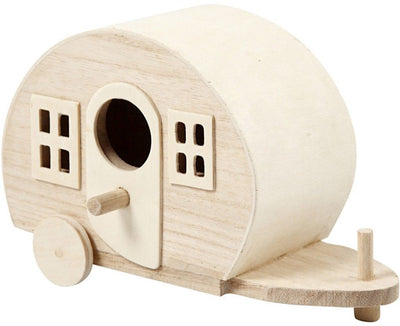 Creativ company houten caravan 18x8x11 cm