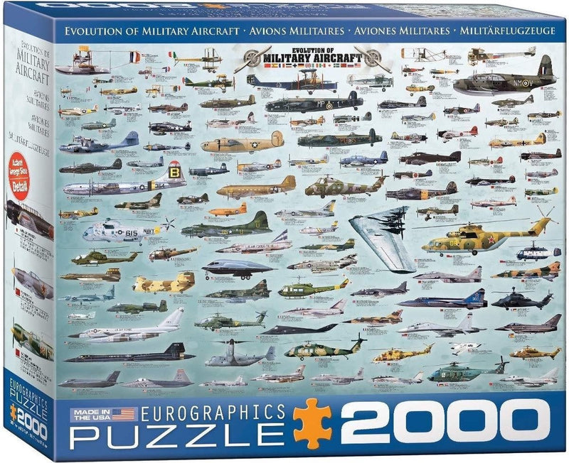 Eurographics - evolución de los aviones militares - 2000 piezas 97×68cm (ancho×alto) - rompecabezas