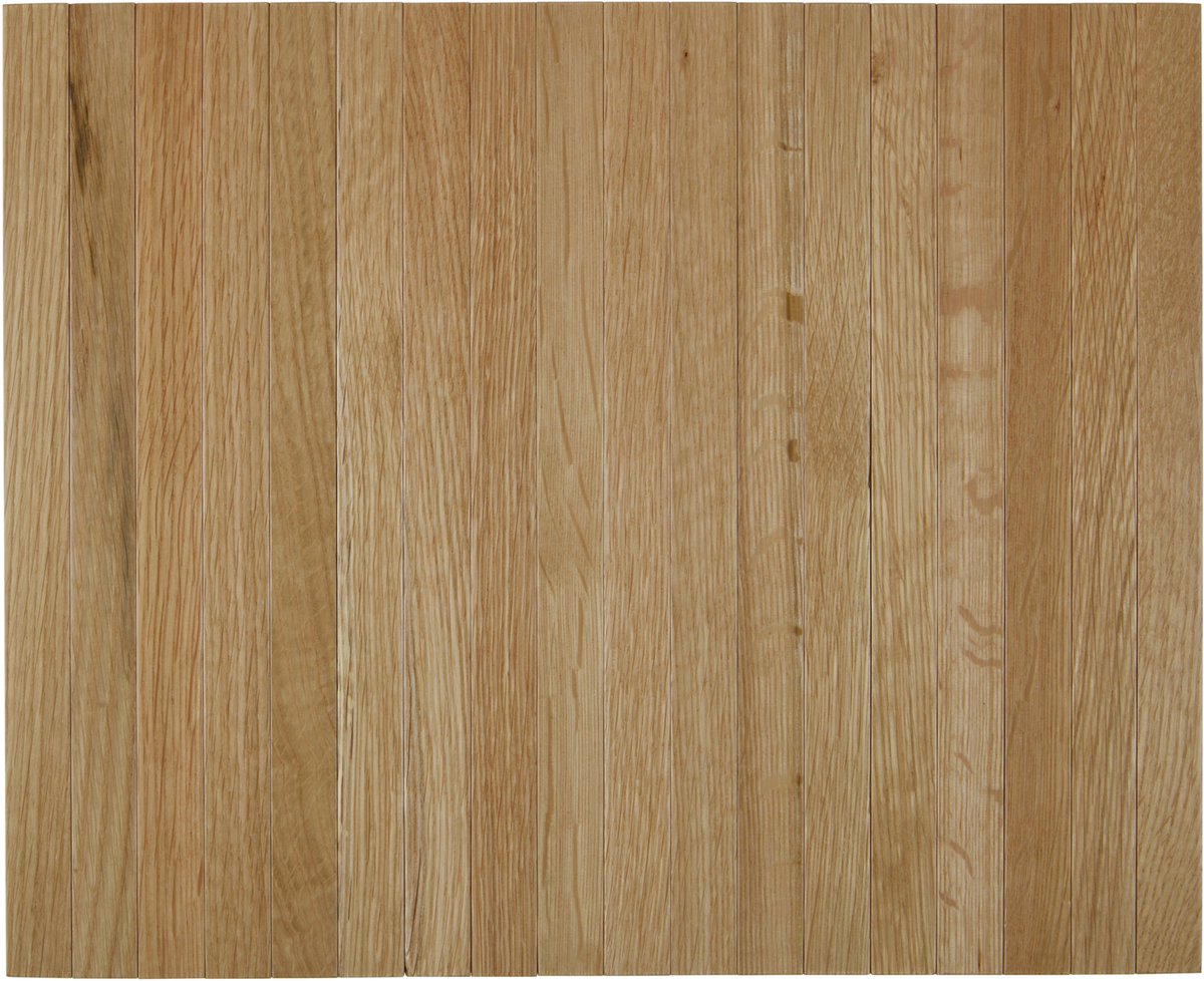 Bandeja flexible con reposabrazos de madera m - roble macizo - sin tratar - 44x24