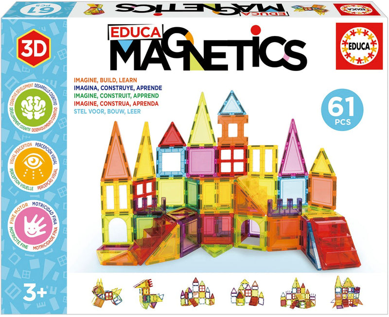 Educa - magnetici - piastrelle magnetiche - pannelli magnetici - piastrelle magnetiche - 61 pezzi