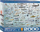 Eurographics - evoluzione degli aerei militari - 2000 pezzi 97×68 cm (l×a) - puzzle