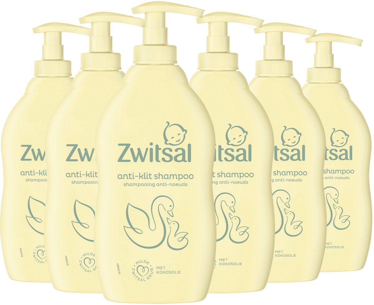 Zwitsal - champú - antienredos - bebé - 6 x 400 ml