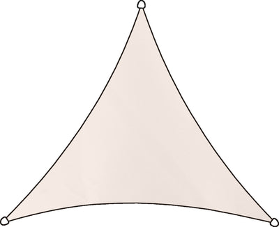 Livin' outdoor livn toldo para sombra livigno oxford triángulo 3,6m natural - 95% de protección UV - espesor de la tela: 270 gr m2 - incluye cable de montaje y anillos de montaje de acero inoxidable