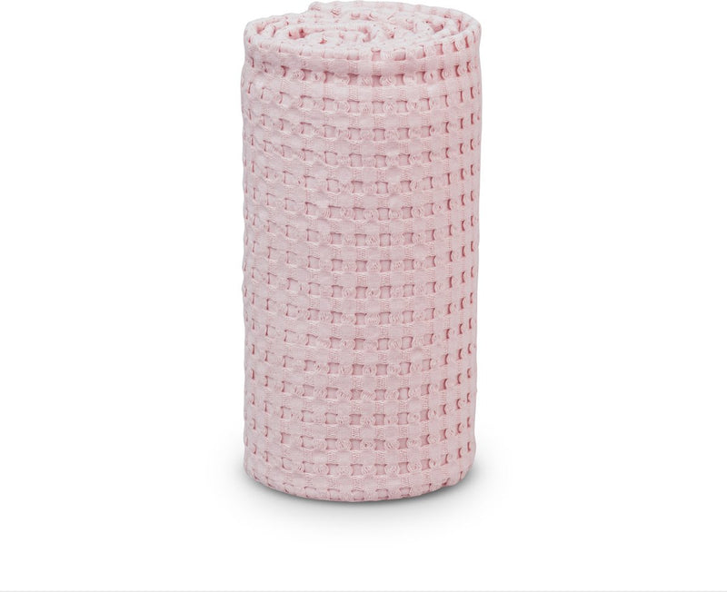 Lulujo - coperta waffle - 100x80 cm - rosa