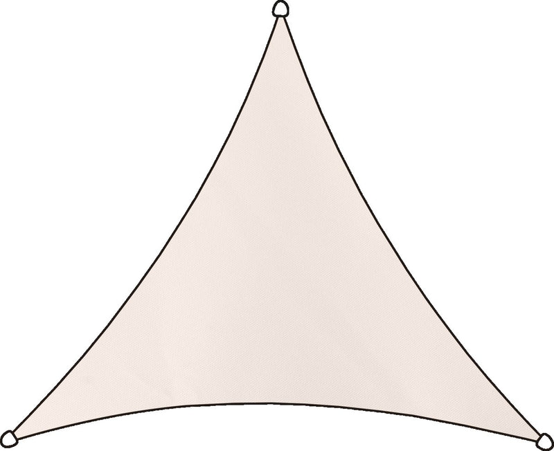 Livin' outdoor livn toldo para sombra livigno oxford triángulo 3,6m natural - 95% de protección UV - espesor de la tela: 270 gr m2 - incluye cable de montaje y anillos de montaje de acero inoxidable