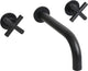 Rubinetto lavabo Plieger cross - rubinetto lavabo incasso - nero opaco - maniglia cross