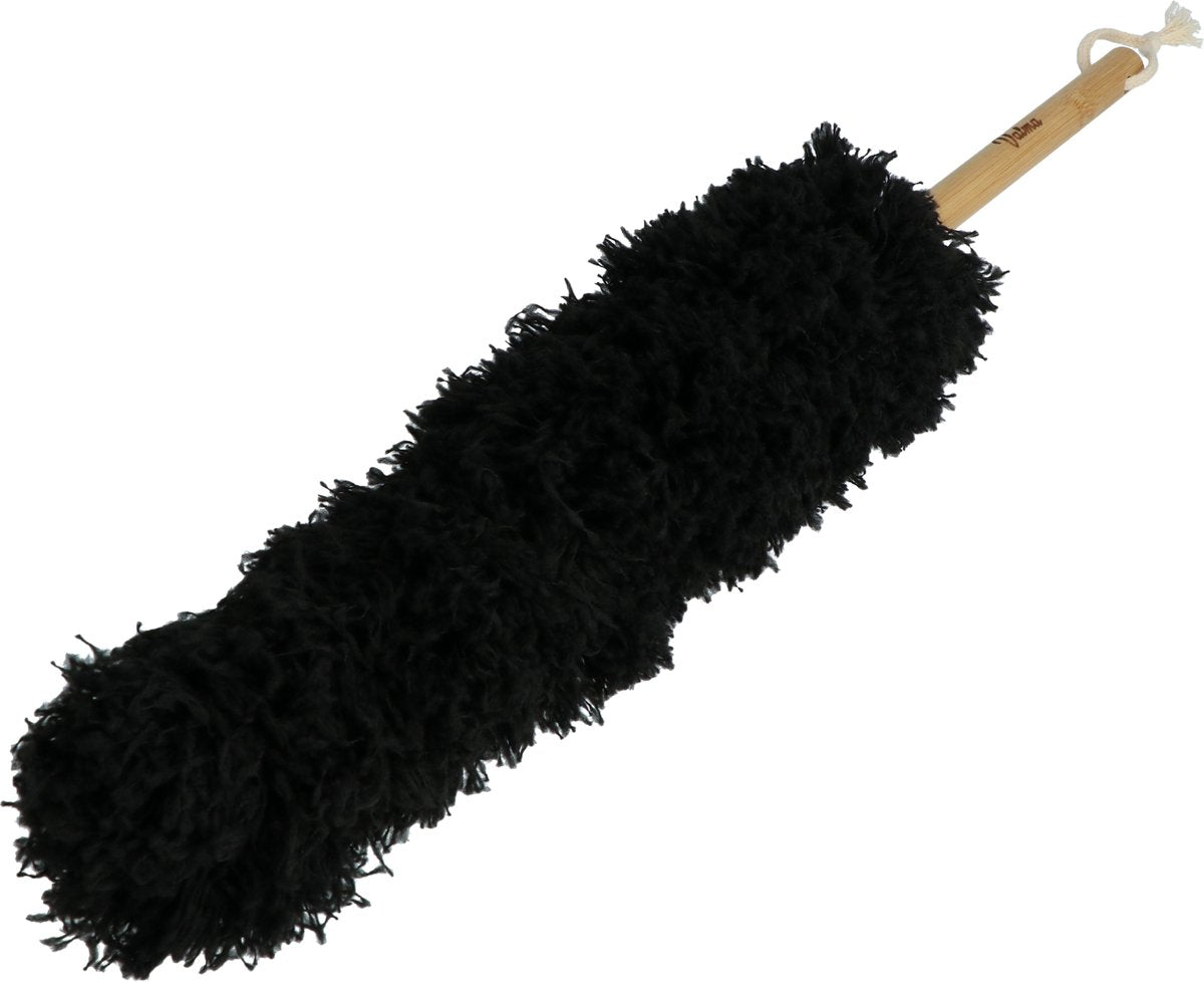 Piumino in bambù ecologico Valma - manico in bambù sostenibile ed ecologico - lunghezza 56 cm - pulizia efficiente di persiane, persiane, lamelle, ripiani alti - cordino per appendere