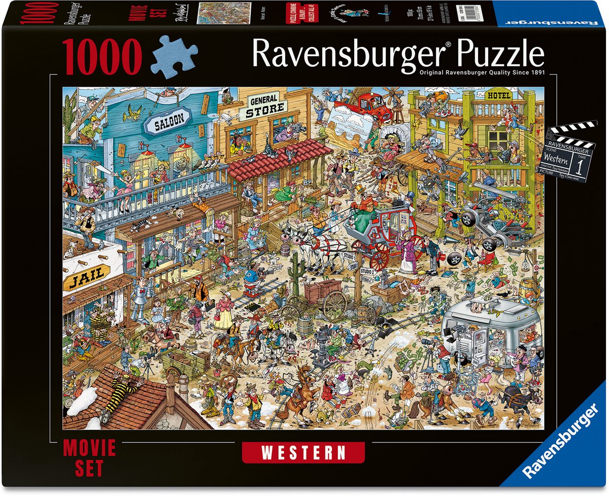Puzzle Ravensburger set cinematografico western - 1000 pezzi.