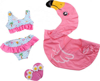 Heless Doll Swimming Set Flamingo, 35-45 cm