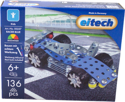Caja de construcción Eitech ® – dtm racer blue – 136 piezas – kit de construcción de metal con herramientas – juguetes de construcción – a partir de 6 años