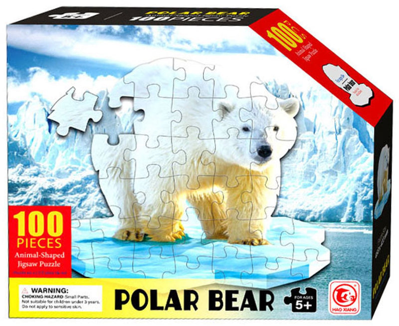 Puzzle con forma de oso polar, 100ud.