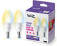 Wiz kaarslamp 2-pack - warm- tot koelwit licht - slimme led verlichting - e14 fitting - 40w - mat - wi-fi