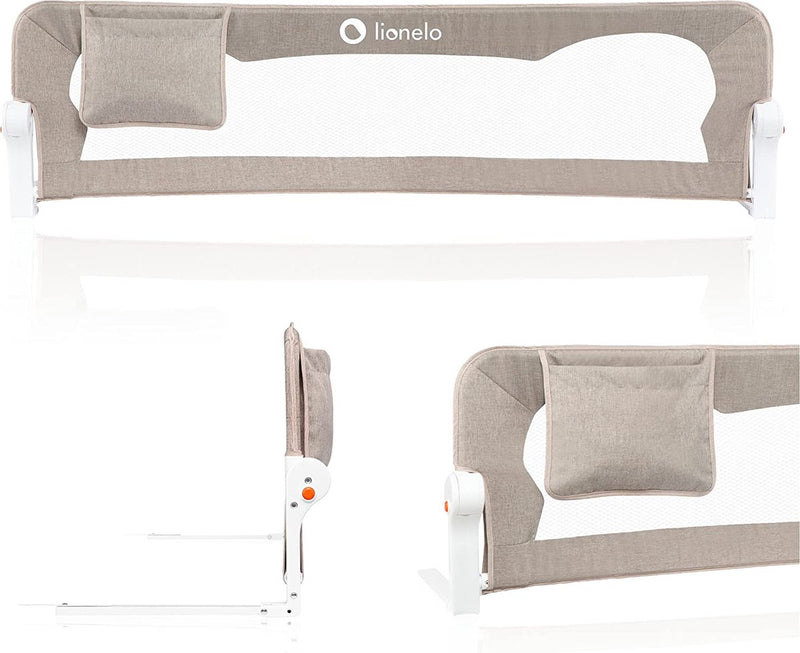 Sponda letto Lionelo eva - barriera di sicurezza fino a 27 kg - pieghevole a 180° - larghezza 150 cm - telaio in alluminio resistente - blocco securebelt standsafe - per bambini 18m-5 anni