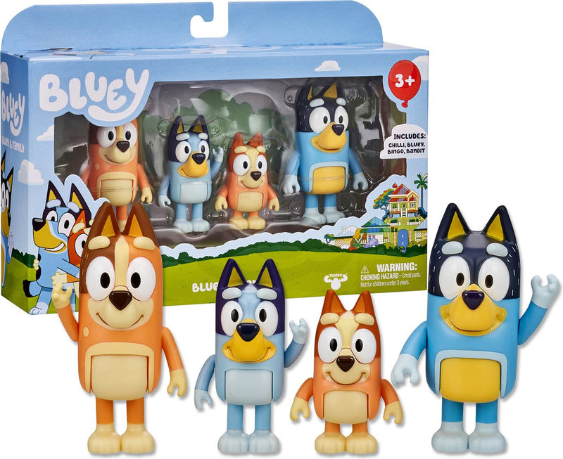 Moose juguetes azules de la familia azul speel figuras, 4st.