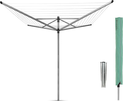 Brabantia Brabantia Lift-O-Matic Droogmolen 60 M Longitud seca + Gancho de tierra y cubierta Metálica Gris