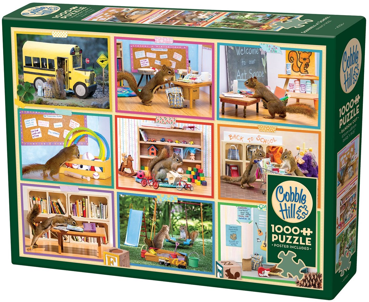Puzzle Cobble Hill 1000 pezzi - scoiattoli a scuola