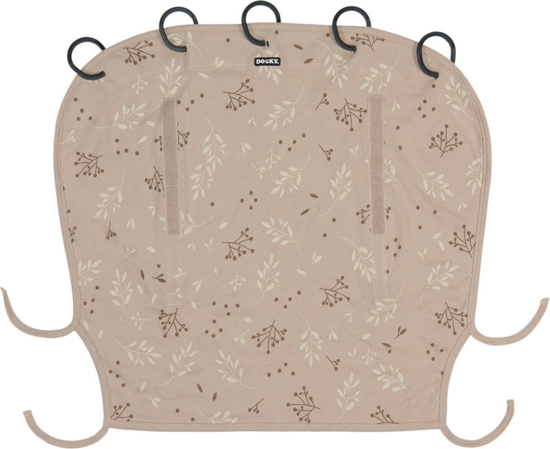 Funda universal para cochecito Dooky - Protección UV para su hijo - Silla de paseo con sombrilla - Hojas románticas beige