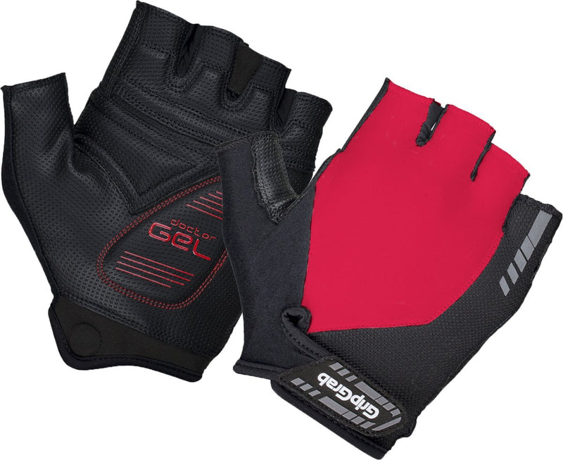 Gripgrab - progel padded korte vinger zomer fietshandschoenen wielrenhandschoenen met padding - rood - unisex - maat l