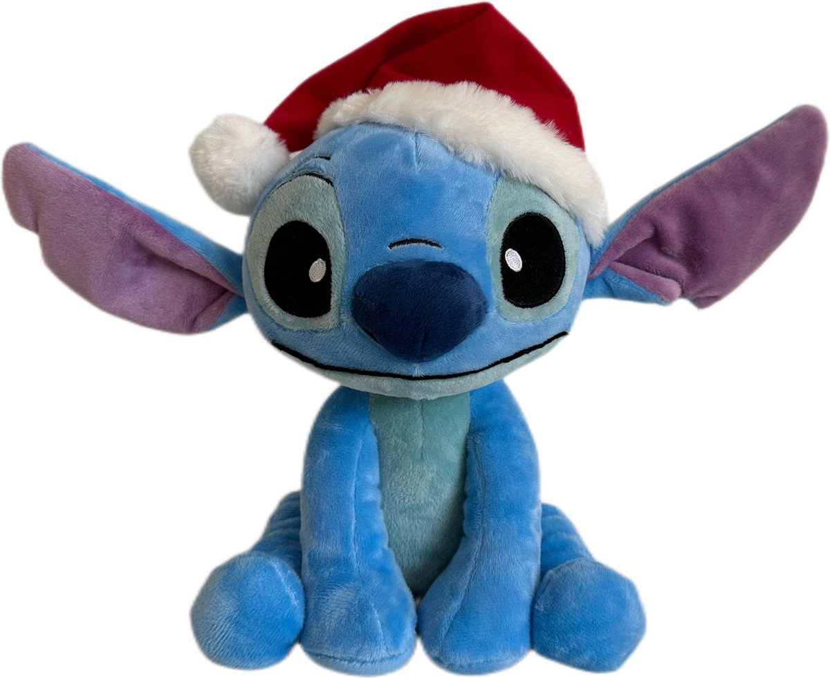 Simba toys plush - disney simba toys plush disney stitch santa hat - pluche knuffel - 25cm - vanaf 0m