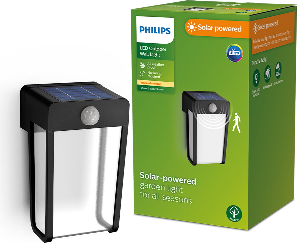 Philips LED Philips shroud solar wall lamp - with clear light element
