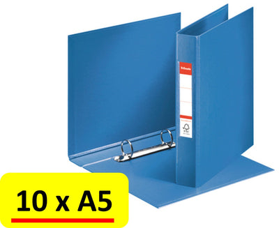 Raccoglitore ad anelli Esselte vivida a5 2r pp 25mm blu - 10 pezzi