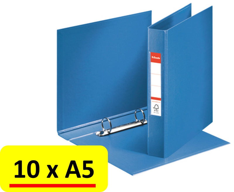 Raccoglitore ad anelli Esselte vivida a5 2r pp 25mm blu - 10 pezzi