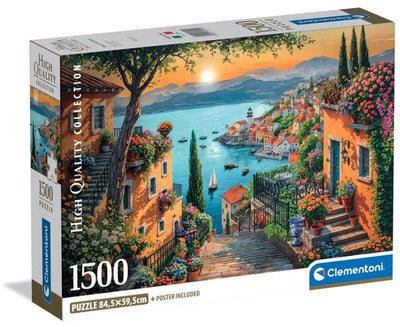 Clementoni - puzzle - 1500 pezzi - scalini per il porto 2025 - puzzle per adulti - collezione di alta qualità