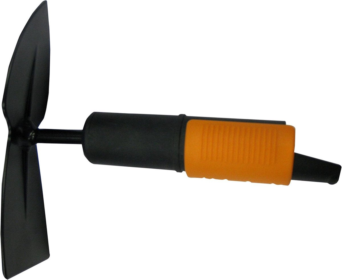 Fiskars quikfit schoffel - dubbele tuinhak - staal tuingereedschap - onkruidverwijderaars