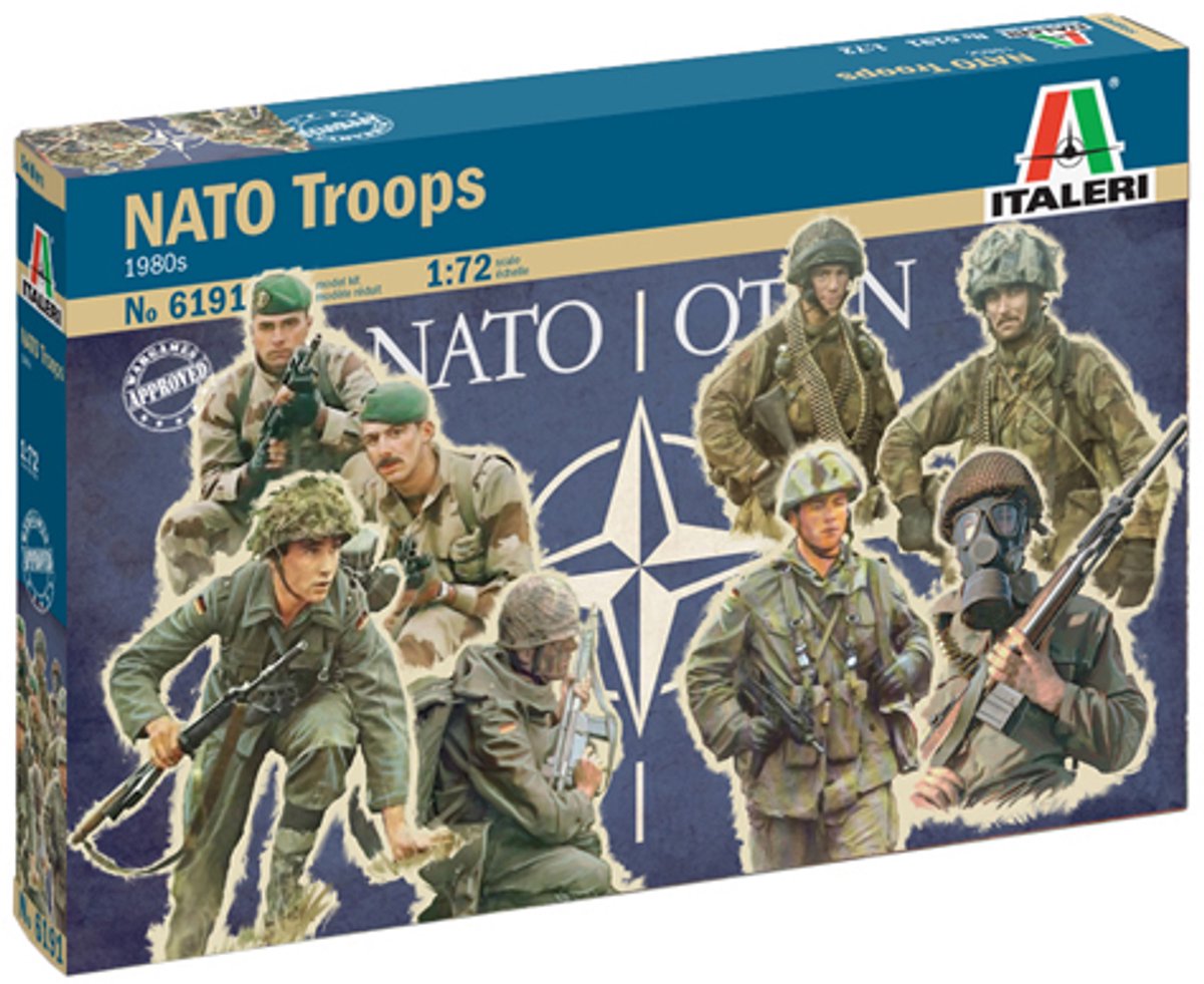 Italeri model kit diorama - 6191 truppe nato anni '80 in plastica - 1:72 - modellismo